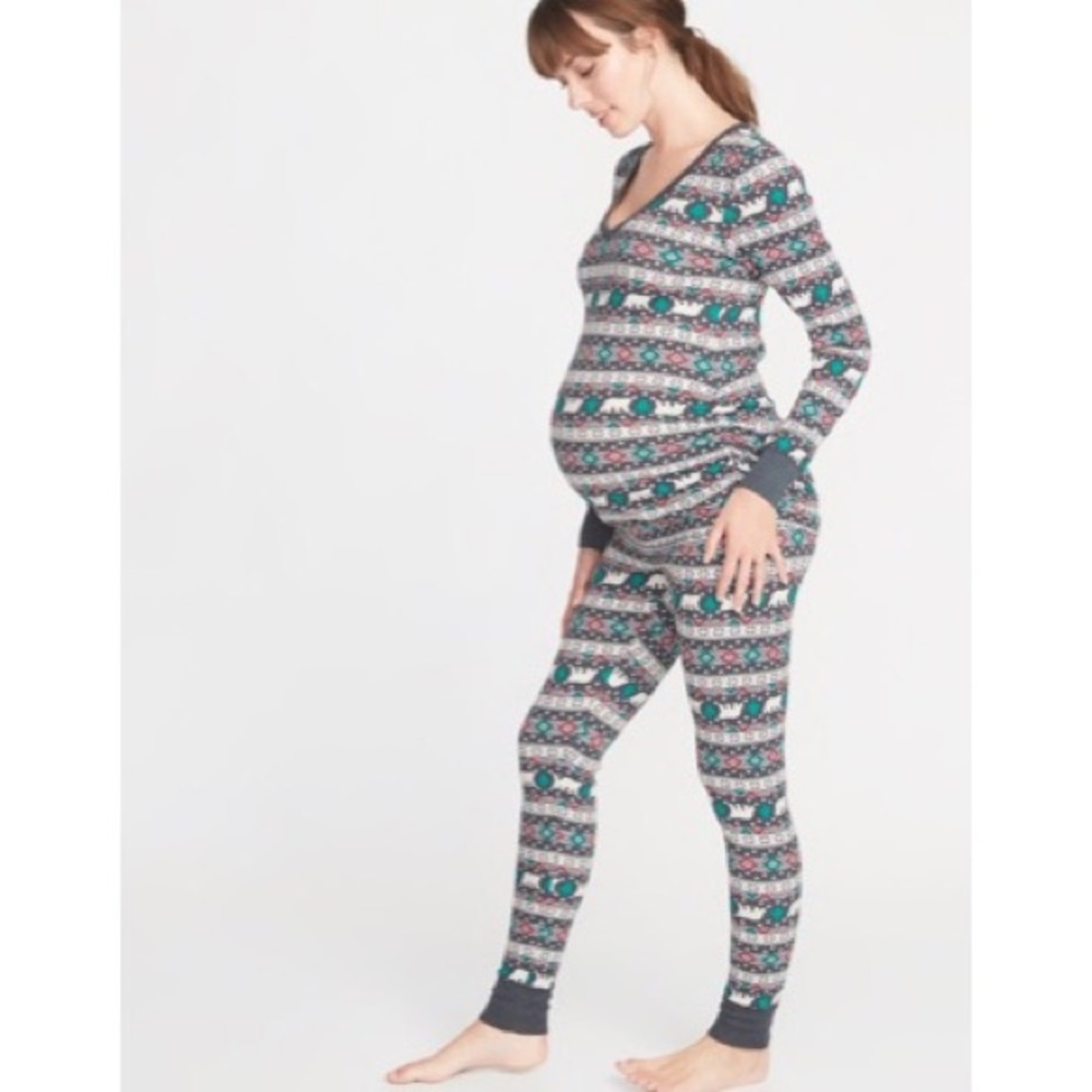 Adorable Winter Thermal Maternity Two Piece